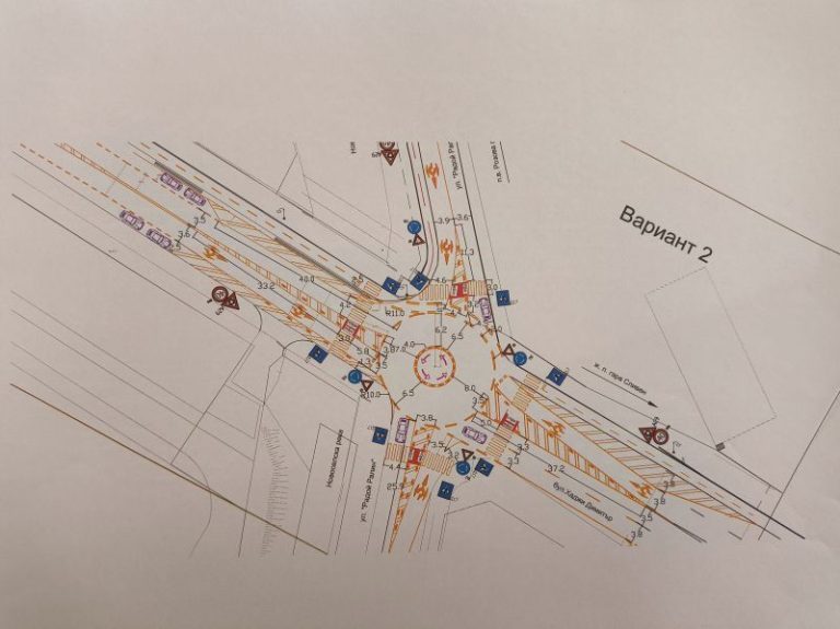 Пуснаха новото кръгово кръстовище в Сливен