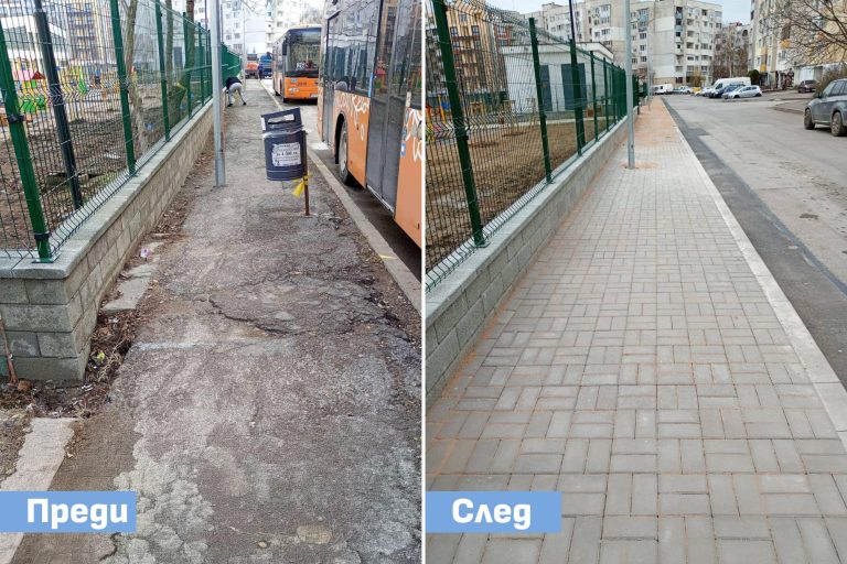 Ремонтът на тротоари в София продължава с нови обекти