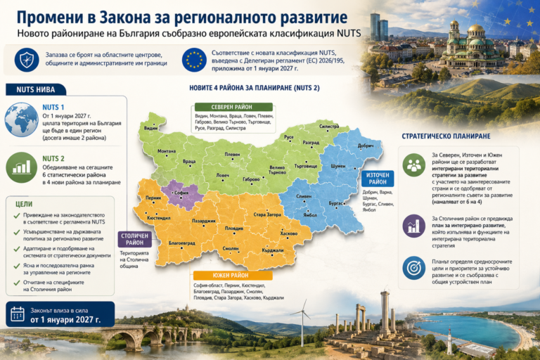 Предлагат ново райониране на страната, съобразено с европейската класификация NUTS